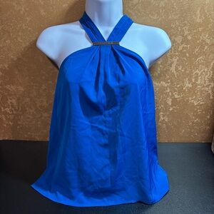 Michael Kors Royal Blue Halter Blouse